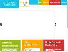 Tablet Screenshot of littlehenschildcare.com